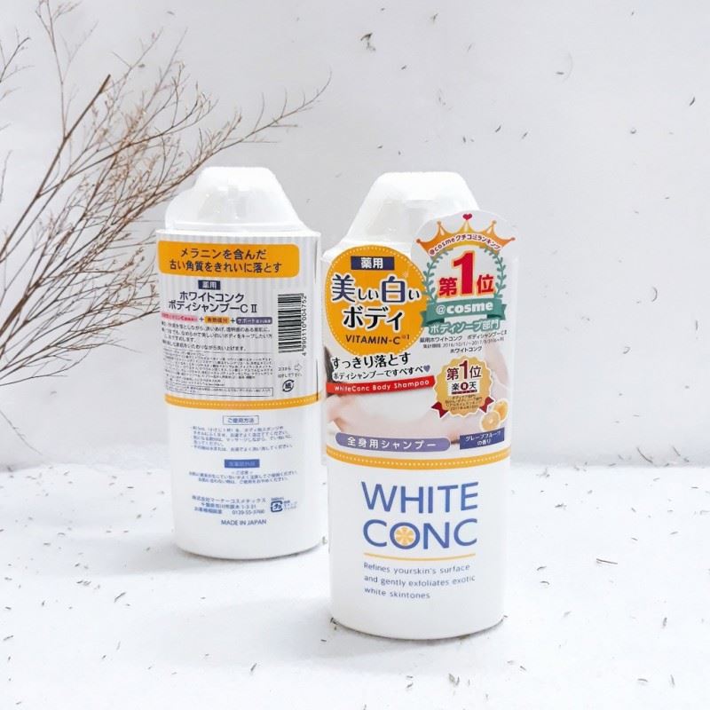 Sữa tắm Nhật Bản White Conc hỗ trợ đánh bay lớp sừng và làm mờ hiệu quả các hắc tố melanin